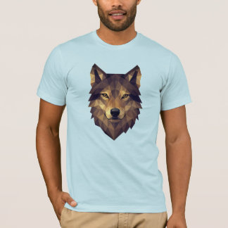 T-shirt Tête de loup polygonale Art géométrique dans les t