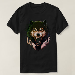 T-shirt Tête de loup sauvage Lone Wolf