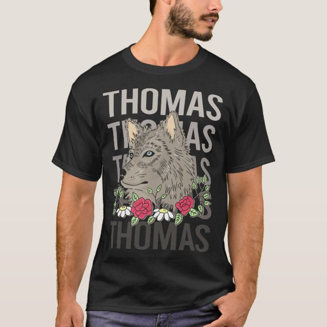 T-shirt Tête de loup - Thomas Nom (Devant)