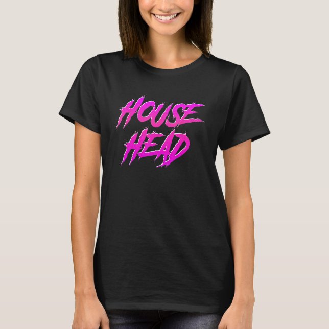 T-shirt Tête de maison - House Music EDM House Head DJ (Devant)