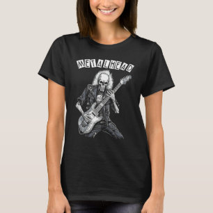 T-shirt Tête de métal Punk Rock N Roll Metalhead Squelette