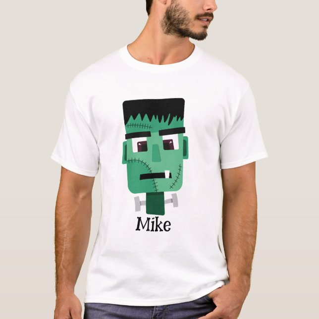 T-shirt Tête de monstre de Frankenstein (Devant)