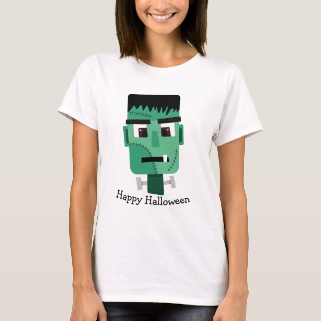 T-shirt Tête de monstre de Frankenstein (Devant)