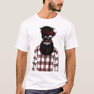 T-shirt tete_de_mort_chemise_hipster_barbu_skull_crane_mou
