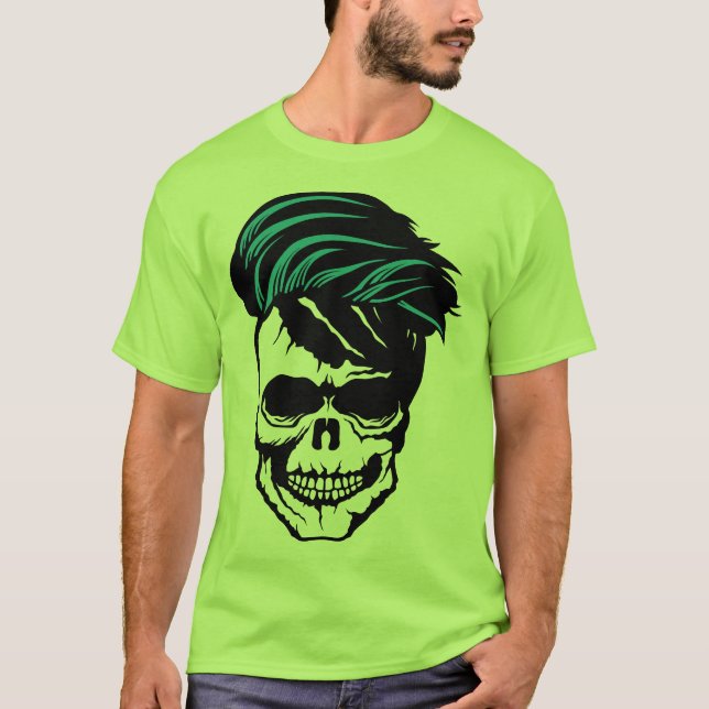 T-shirt tete_de_mort_crane_hipster_coiffure_512 (Devant)