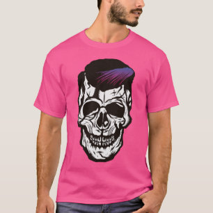 T-shirt tete_de_mort_crane_hipster_halloween_305_C