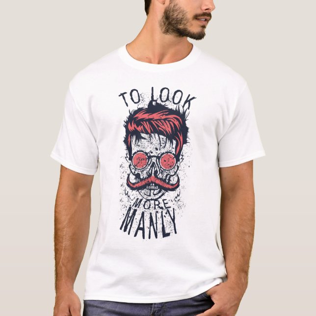 T-shirt tete_de_mort_crane_hipster_logo_coiffure_skull_cit (Devant)
