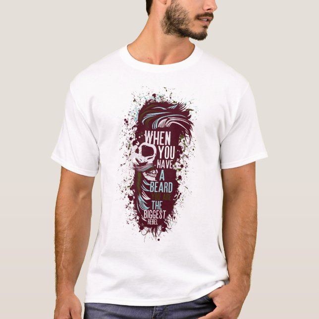 T-shirt tete_de_mort_crane_hipster_skull_citation_humour_b (Devant)