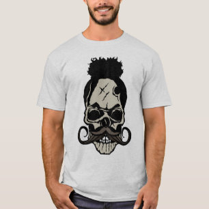 T-shirt tete_de_mort_crane_hipster_skull_moustache_moustac