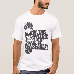 T-shirt tete de mort hipster barbu citation sentiments art