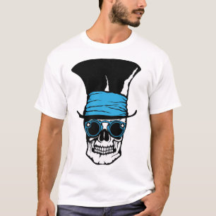 T-shirt tete de mort hipster chapeau magicien etoile 2