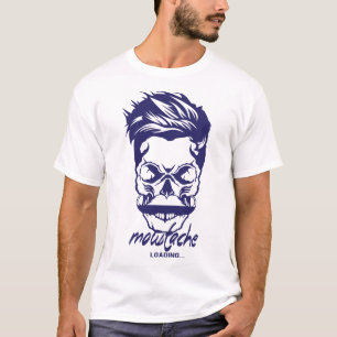 T-shirt tete de mort hipster citation moustache loading pr