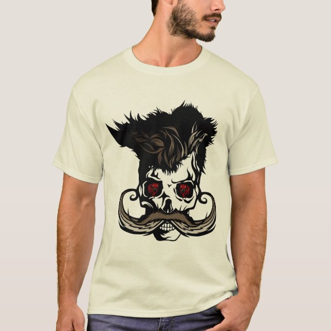 T-shirt tete de mort hipster crane oeil serpent skull mous (Devant)