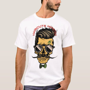 T-shirt tete de mort hipster haircuts crane moustache cita
