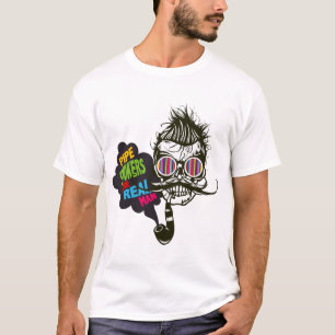 T-shirt tete de mort hipster pipe citation humour crane sk