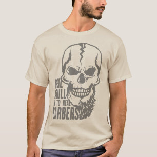 T-shirt tete de mort hipster real barbers citation skull