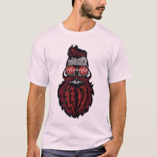 T-shirt tete de mort hipster skull lunette de soleil logo 