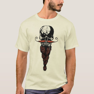 T-shirt tete de mort hipster skulls crane moustache mousta
