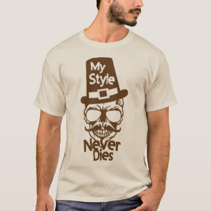 T-shirt tete de mort hipster style nerve citation dies
