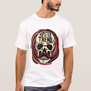 T-shirt tete de mort hipster trend citation skull crane mo