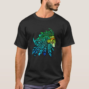 T-shirt Tête de plume Amérindien de sang Indien Chi