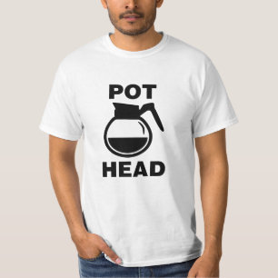 T-shirt Tête de pot de café - dessin simple