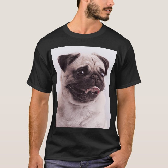 T-shirt Tête de Pug (Devant)
