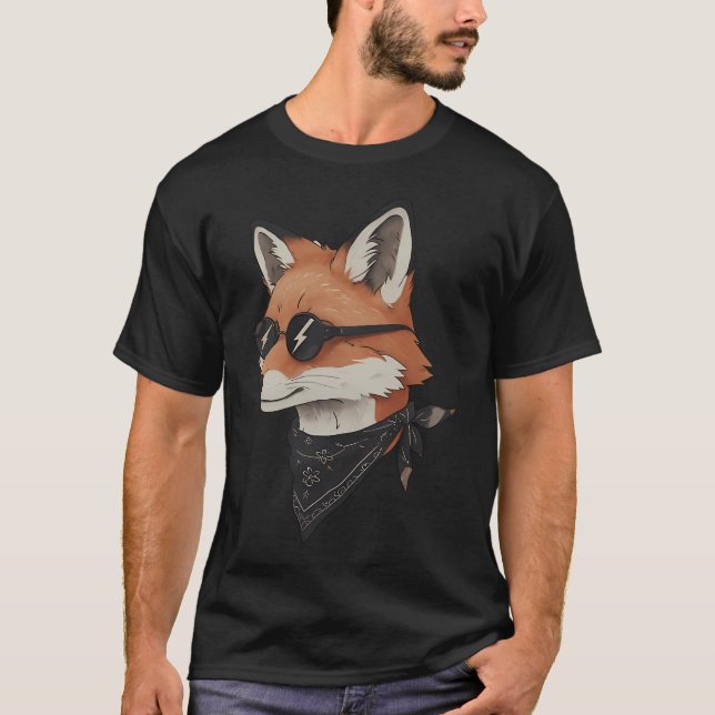 T-shirt Tête de renard anthropomorphe (Devant)
