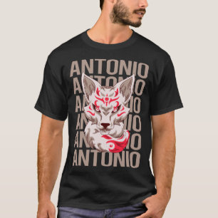 T-shirt Tête de Renard - Nom Antonio
