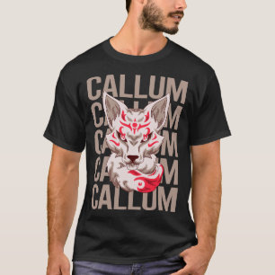 T-shirt Tête de renard - Nom Callum