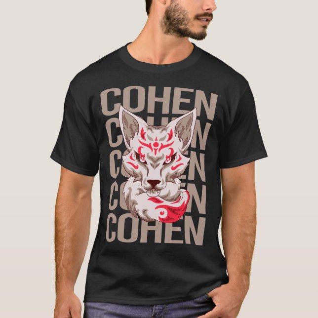 T-shirt Tête de Renard - Nom Cohen (Devant)