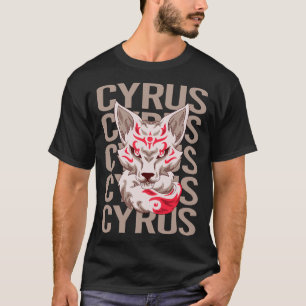 T-shirt Tête de renard - Nom Cyrus