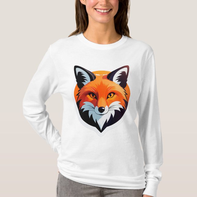 T-shirt Tête de renard vibrant (Devant)