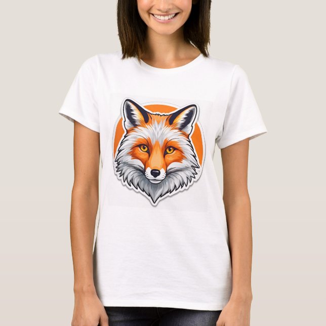 T-shirt Tête de renard vibrant (Devant)