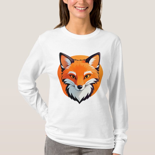T-shirt Tête de renard vibrant (Devant)