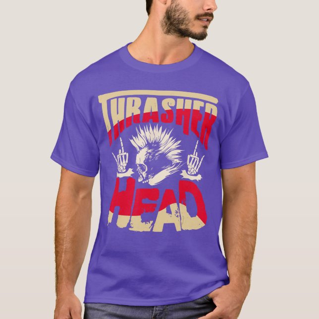 T-shirt Tête de Thrasher drôle rétro (Devant)