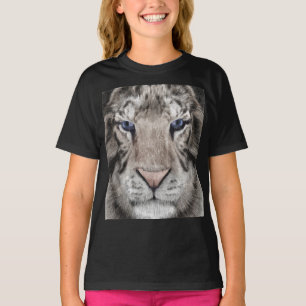 T-shirt Tête de Tigre Blanc Esthétique Faunique
