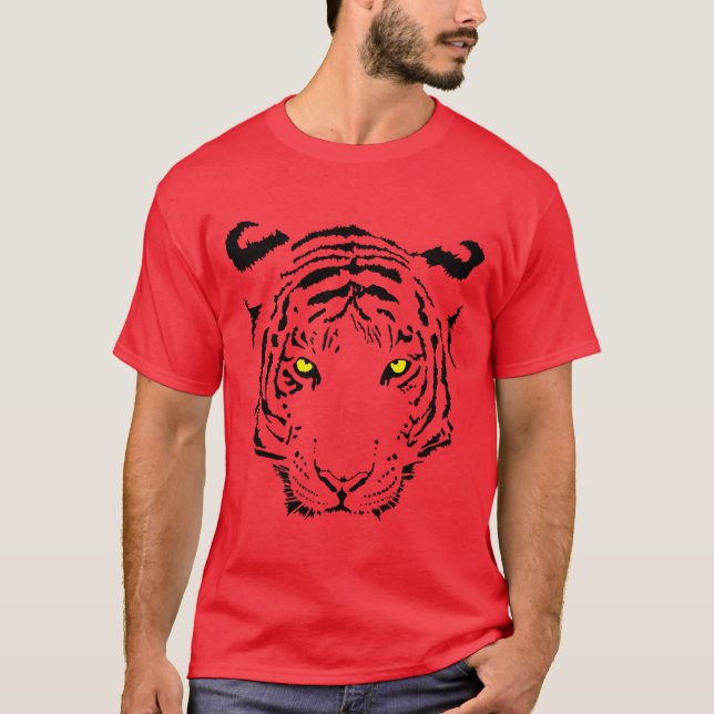 T-shirt Tête de tigre - Chemise (Devant)
