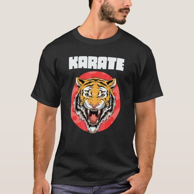 T-shirt Tête de Tigre de Karaté (Devant)