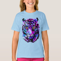 Tête de tigre pourpre - Tiger Portrait Artwork