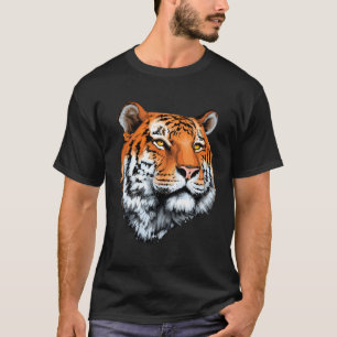T-shirt Tête de tigre réaliste pour les amoureux des yeux