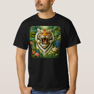 T-shirt Tête de tigre rugissant