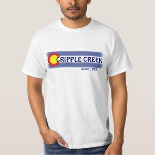 T-shirt Tête de valeur du drapeau local de Criple Creek Co