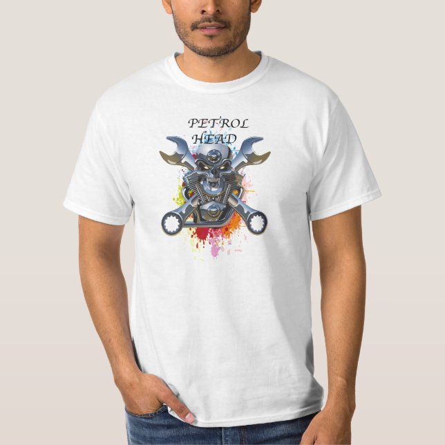 T-shirt Tête d'essence avec la conception de crâne (Devant)