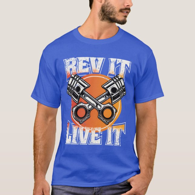 T-shirt Tête d'essence Caruning Dérive Rev It Live It vint (Devant)
