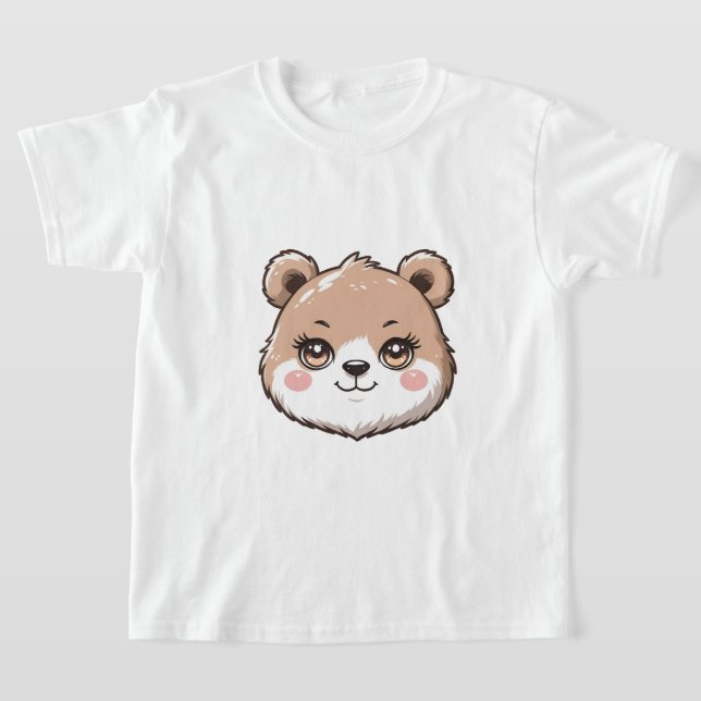 T-shirt Tête d'ours Kawaii  (Poser)