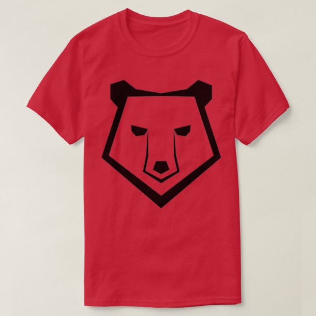 T-shirt Tête d'ours noir T (Design devant)