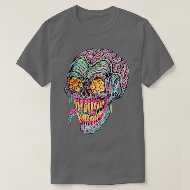 T-shirt Tête du cerveau du démon (Design devant)