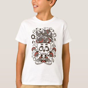 T-shirt Tête du crâne Barbell