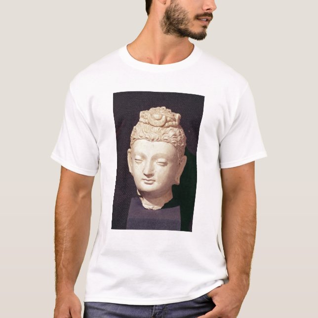 T-shirt Tête d'un Bouddha, style Greco-Bouddhiste (Devant)